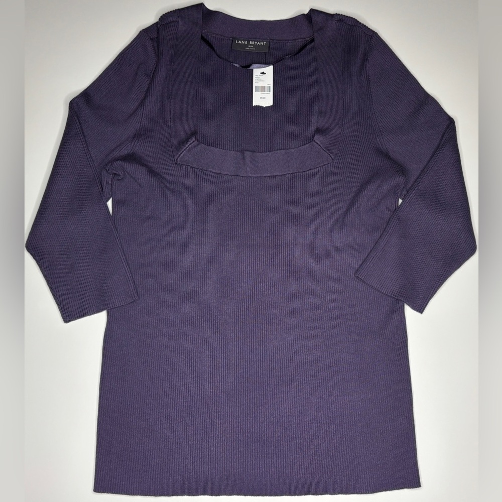 Lane Bryant Ribbed Square Neck Sweater 18/20 NWT